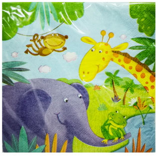 Jungle Buddies Beverage Napkins